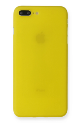 Newface iPhone 7 Plus Kılıf PP Ultra İnce Kapak - Sarı resmi
