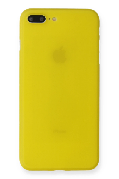 Newface iPhone 7 Plus Kılıf PP Ultra İnce Kapak - Sarı resmi