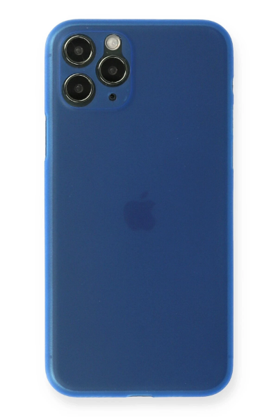 Newface iPhone 11 Pro Max Kılıf PP Ultra İnce Kapak - Mavi resmi