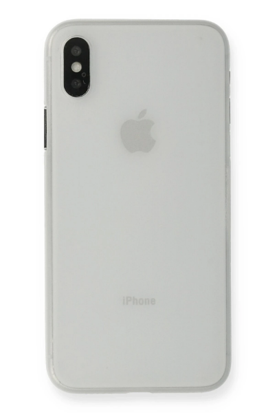 Newface iPhone XS Max Kılıf PP Ultra İnce Kapak - Beyaz resmi