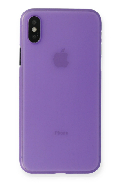 Newface iPhone XS Max Kılıf PP Ultra İnce Kapak - Mor resmi