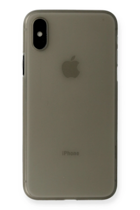 Newface iPhone XS Max Kılıf PP Ultra İnce Kapak - Gri resmi