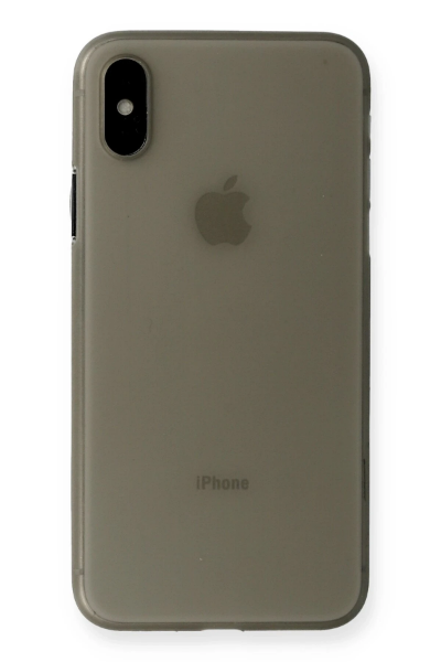 Newface iPhone XS Max Kılıf PP Ultra İnce Kapak - Gri resmi