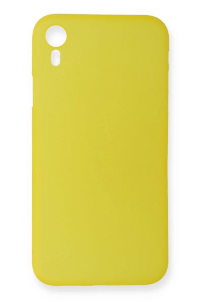 Newface iPhone XR Kılıf PP Ultra İnce Kapak - Sarı resmi