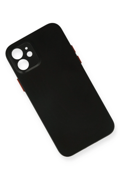 Newface iPhone 12 Kılıf PP Ultra İnce Kapak - Siyah resmi