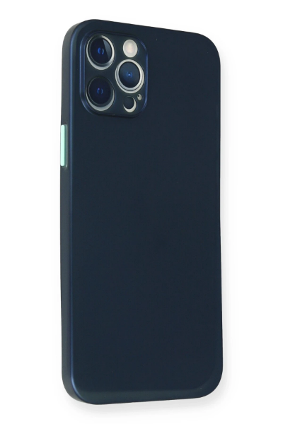 Newface iPhone 12 Pro Kılıf PP Ultra İnce Kapak - Mavi resmi
