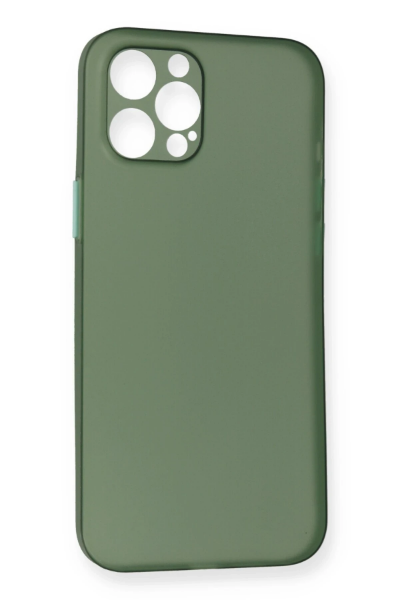 Newface iPhone 12 Pro Kılıf PP Ultra İnce Kapak - Yeşil resmi
