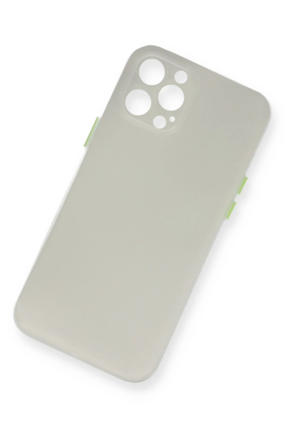 Newface iPhone 12 Pro Max Kılıf PP Ultra İnce Kapak - Beyaz resmi
