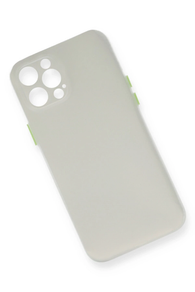 Newface iPhone 12 Pro Max Kılıf PP Ultra İnce Kapak - Beyaz resmi