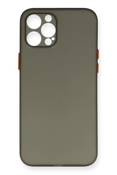 Newface iPhone 12 Pro Max Kılıf PP Ultra İnce Kapak - Gri resmi