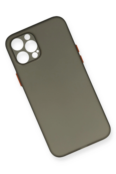Newface iPhone 12 Pro Max Kılıf PP Ultra İnce Kapak - Gri resmi