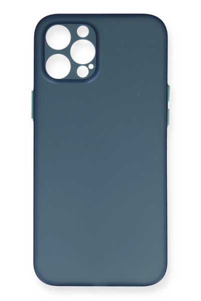 Newface iPhone 12 Pro Max Kılıf PP Ultra İnce Kapak - Mavi resmi