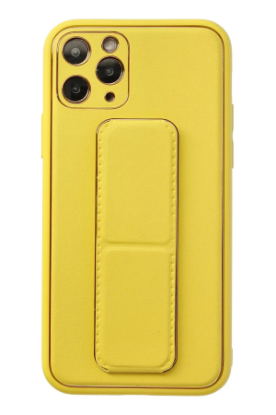 Newface iPhone 11 Pro Kılıf Coco Deri Standlı Kapak - Sarı resmi