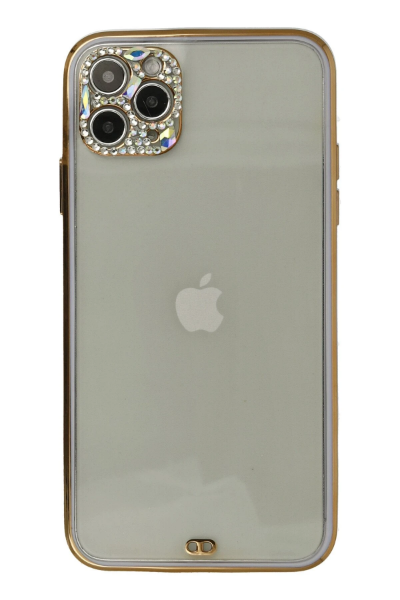 Newface iPhone 11 Pro Kılıf Liva Taşlı Silikon - Mor resmi