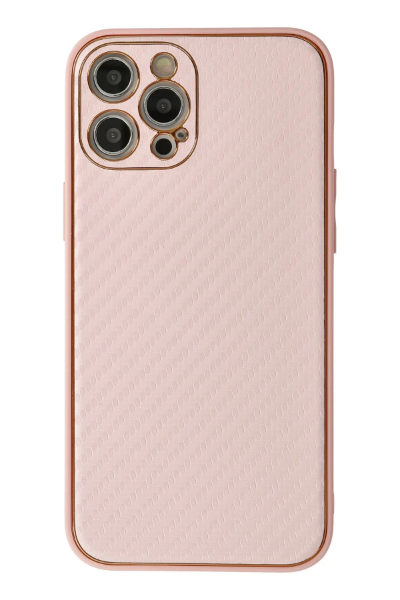 Newface iPhone 12 Pro Kılıf Coco Karbon Silikon - Pembe resmi