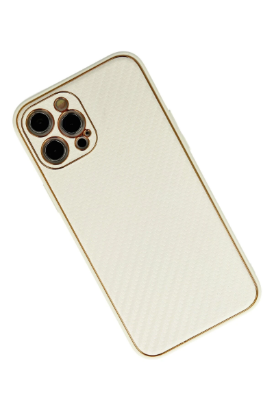 Newface iPhone 12 Pro Kılıf Coco Karbon Silikon - Beyaz resmi