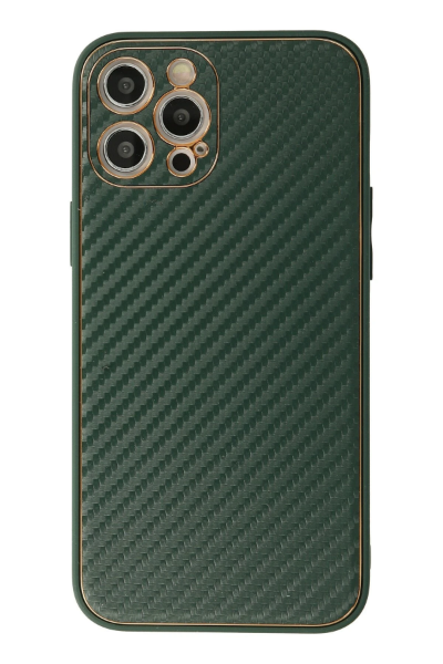 Newface iPhone 12 Pro Kılıf Coco Karbon Silikon - Yeşil resmi