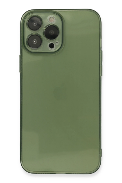 Newface iPhone 13 Pro Max Kılıf Fly Lens Silikon - Yeşil resmi