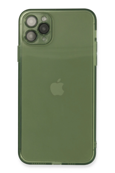 Newface iPhone 11 Pro Max Kılıf Fly Lens Silikon - Yeşil resmi