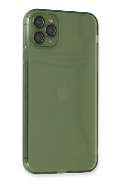 Newface iPhone 11 Pro Max Kılıf Fly Lens Silikon - Yeşil resmi