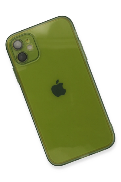 Newface iPhone 12 Kılıf Fly Lens Silikon - Yeşil resmi
