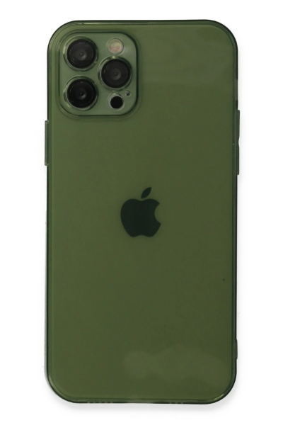 Newface iPhone 12 Pro Max Kılıf Fly Lens Silikon - Yeşil resmi