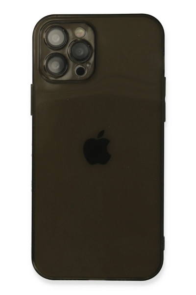 Newface iPhone 12 Pro Max Kılıf Fly Lens Silikon - Siyah resmi