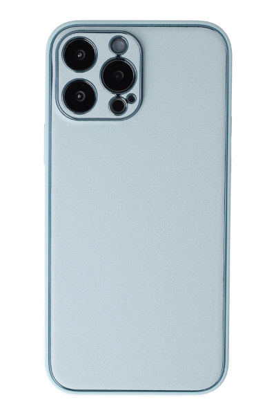 Newface iPhone 13 Pro Kılıf Coco Deri Silikon Kapak - Turkuaz resmi