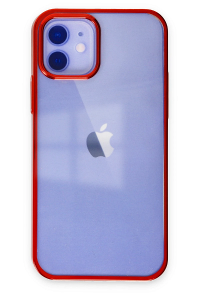 Newface iPhone 12 Kılıf Element Silikon - Kırmızı resmi
