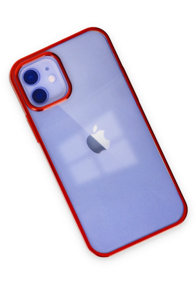 Newface iPhone 12 Kılıf Element Silikon - Kırmızı resmi