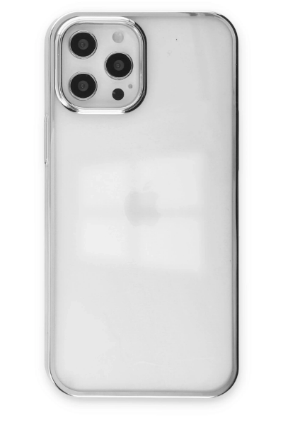 Newface iPhone 12 Pro Max Kılıf Element Silikon - Gümüş resmi