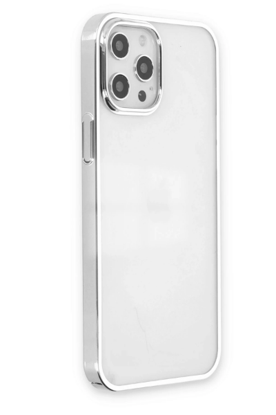 Newface iPhone 12 Pro Max Kılıf Element Silikon - Gümüş resmi