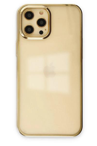Newface iPhone 12 Pro Max Kılıf Element Silikon - Gold resmi
