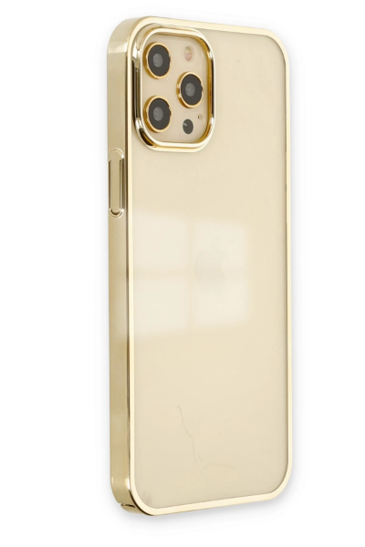 Newface iPhone 12 Pro Max Kılıf Element Silikon - Gold resmi