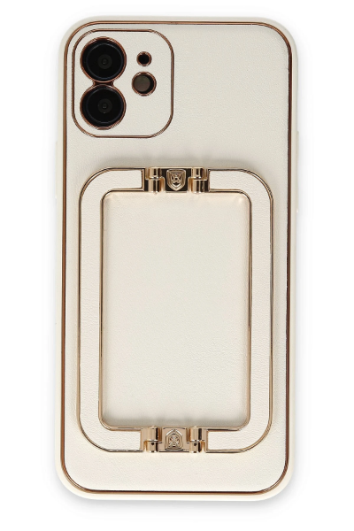 Newface iPhone 12 Kılıf Coco Elit Kapak - Beyaz resmi