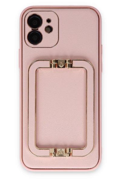 Newface iPhone 12 Kılıf Coco Elit Kapak - Pembe resmi