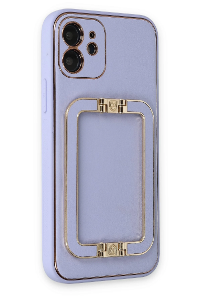 Newface iPhone 12 Kılıf Coco Elit Kapak - Lila resmi