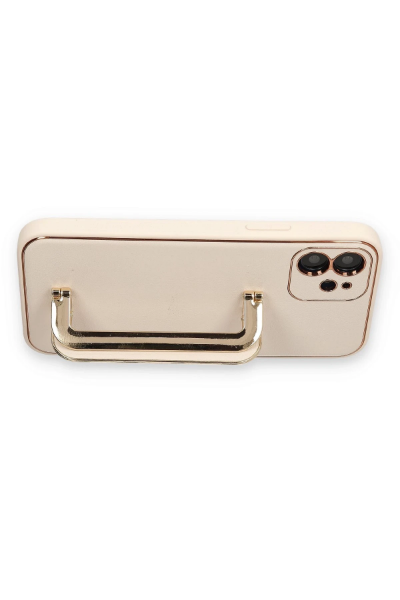 Newface iPhone 12 Kılıf Coco Elit Kapak - Gold resmi