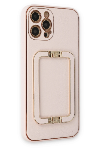 Newface iPhone 12 Pro Kılıf Coco Elit Kapak - Pudra resmi