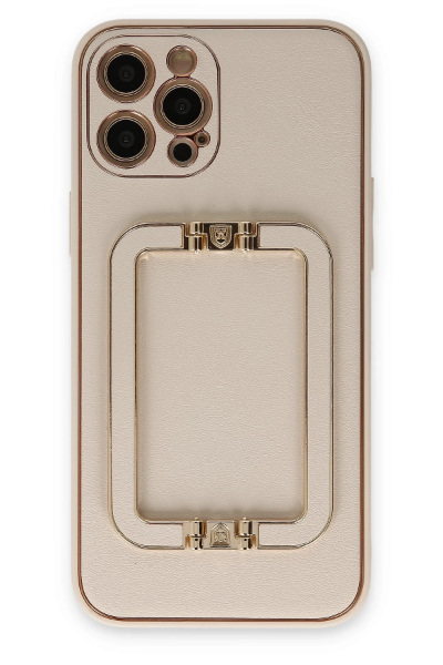 Newface iPhone 12 Pro Kılıf Coco Elit Kapak - Gold resmi