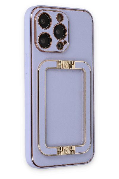 Newface iPhone 13 Pro Max Kılıf Coco Elit Kapak - Lila resmi