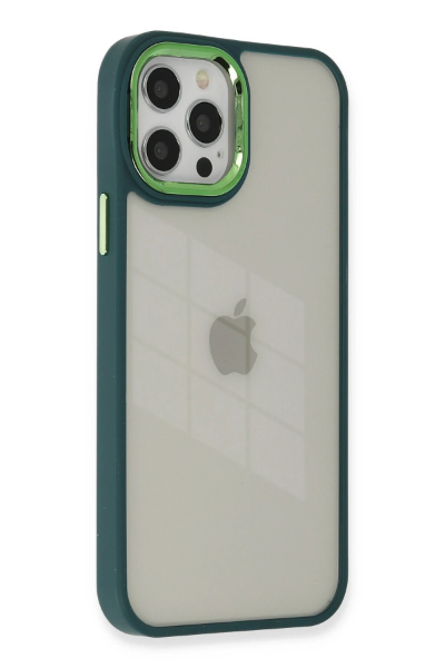 Newface iPhone 12 Pro Max Kılıf Dora Kapak - Haki Yeşil resmi