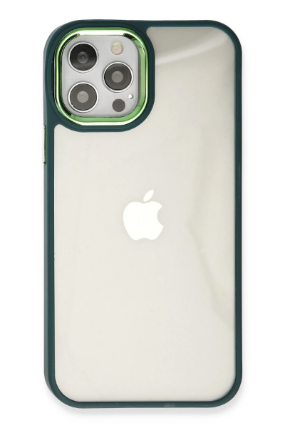 Newface iPhone 12 Pro Max Kılıf Dora Kapak - Haki Yeşil resmi
