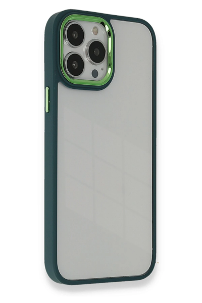 Newface iPhone 13 Pro Kılıf Dora Kapak - Haki Yeşil resmi