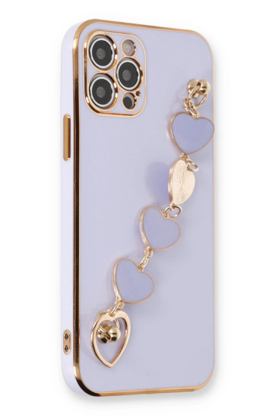 Newface iPhone 12 Pro Max Kılıf Esila Silikon - Lila resmi