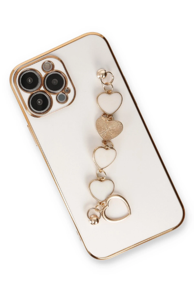 Newface iPhone 13 Pro Max Kılıf Esila Silikon - Beyaz resmi