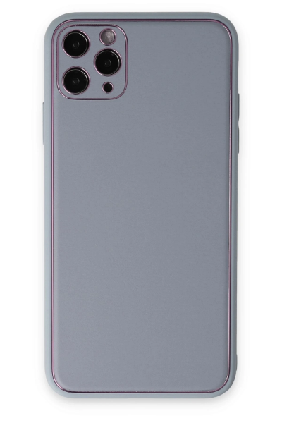 Newface iPhone 11 Pro Kılıf Coco Deri Silikon Kapak - Turkuaz resmi