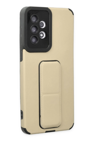 Newface Samsung Galaxy A33 5G Kılıf Mega Standlı Silikon - Gold resmi