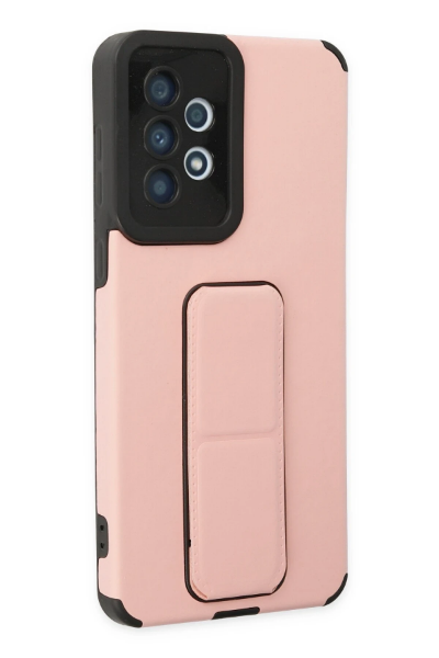 Newface Samsung Galaxy A33 5G Kılıf Mega Standlı Silikon - Pudra resmi
