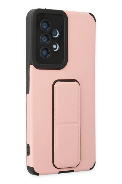 Newface Samsung Galaxy A53 5G Kılıf Mega Standlı Silikon - Pudra resmi